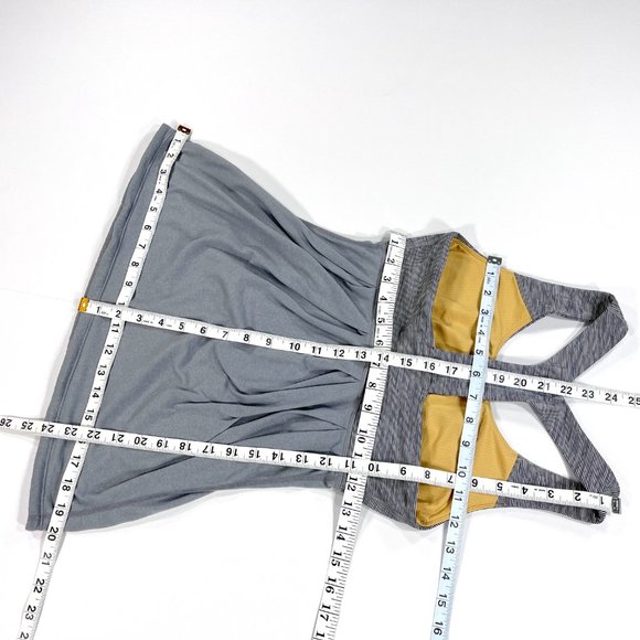 Lululemon Power Dance Women's 4 Loose Draped Gray Sports Bra Tank - Picture 12 of 16